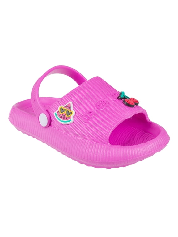 Girls' Sandals - Comfortable Slides for Kids, Slip on Shoes and Sandals for Girls (Toddler)