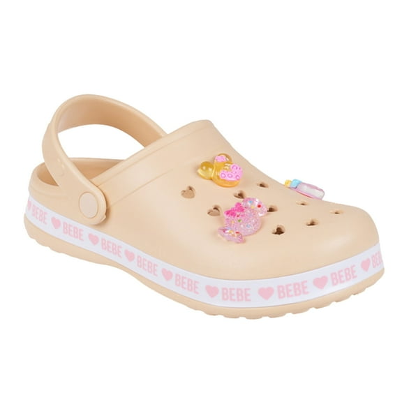 bebe Girls' Sandals – Comfy Clogs, Cute Summer Shoes and Beach Sandals for Girls (Little Girl/Big Girl), Sand, 2