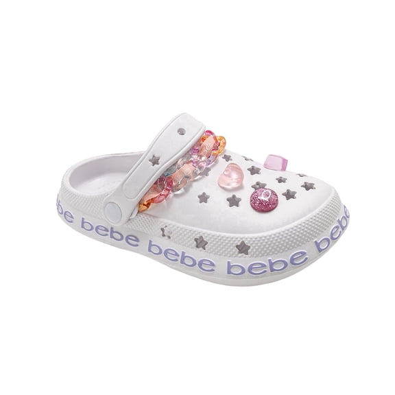 bebe Girls EVA Clogs – Lightweight Slip-On Shoes with Charms for Kids