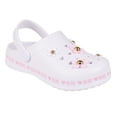 thumbnail image 1 of bebe Girls EVA Clogs – Lightweight Slip-On Shoes with Charms for Kids, 1 of 9