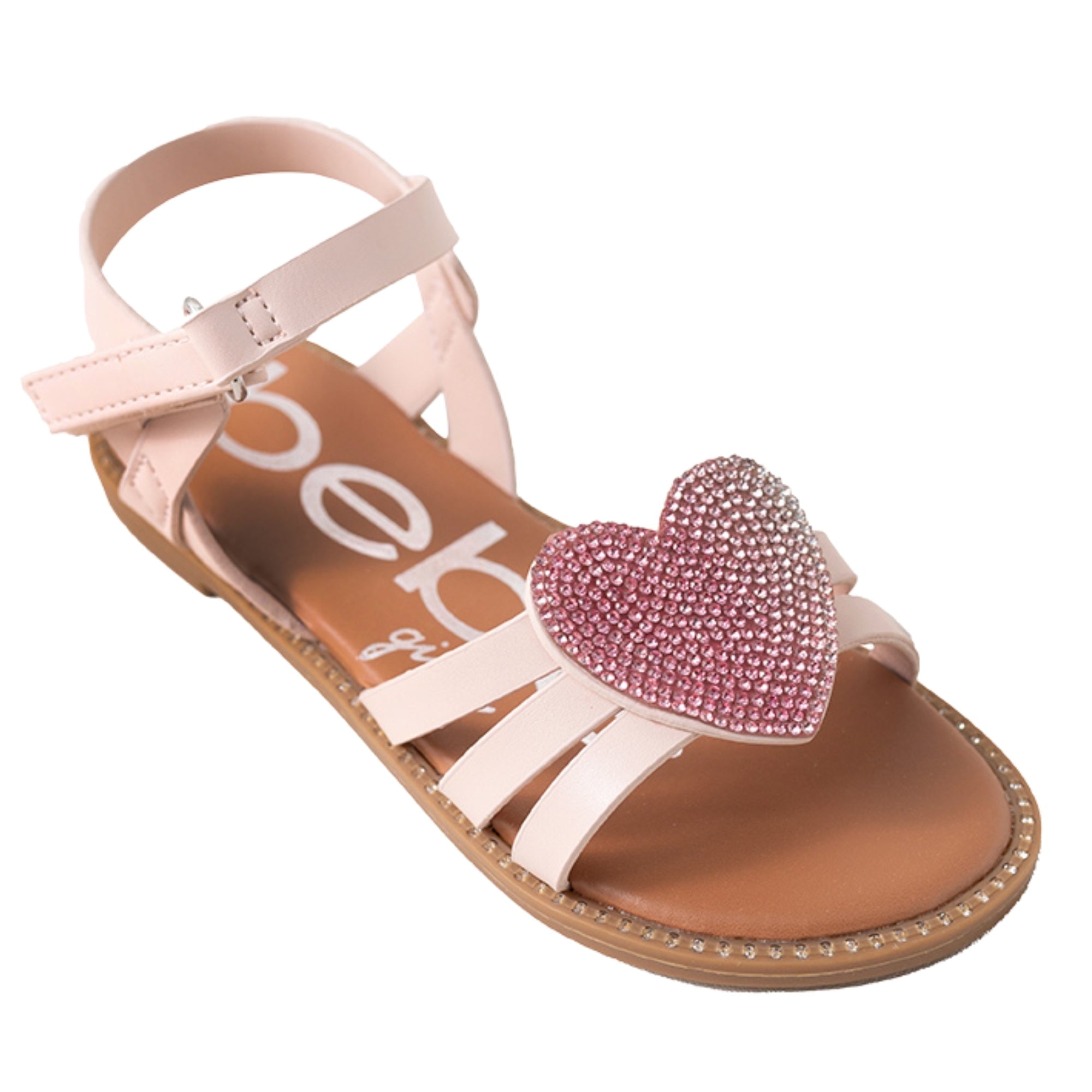 bebe Girls Sandals ? Strappy Leatherette Gladiator Sandals with Glitter Br