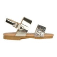 thumbnail image 1 of bebe Leatherette Fashion Glitter Flat Sandals, Light Gold (Toddler Girl's), 1 of 8