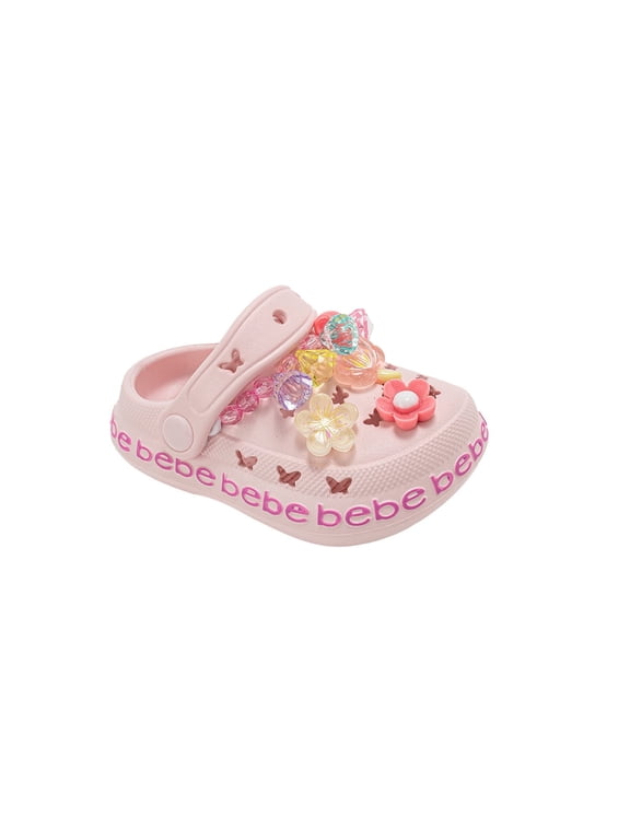 Toddler Girls EVA Clogs – Lightweight Slip-On Shoes with Charms