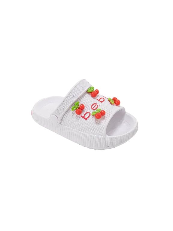 Toddler Girls EVA Slides – Cute Slide Sandals with Charms