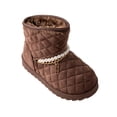 thumbnail image 1 of bebe Girls' Quilted Winter Boots with Pearl Chain – Cozy Faux Fur Lined Boots for Toddler/Little Kid/Big Kid, 1 of 6