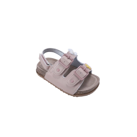 bebe Toddler Girl's Sandals – Adjustable Comfort Footbed Sandals with Charm, Glitter, Braid & Buckle Styles