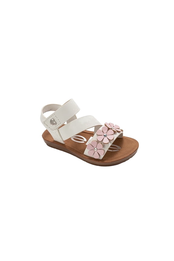 Toddler Girl's Sandals – Cute Flat Adjustable Summer Strappy Sandals for Toddler/Little Kid/Big Kid