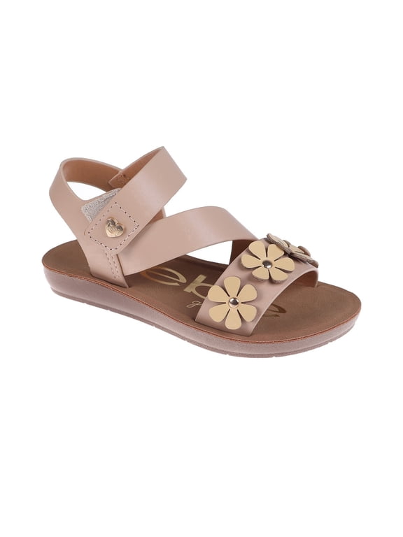 Toddler Girl's Sandals – Cute Flat Adjustable Summer Strappy Sandals for Toddler