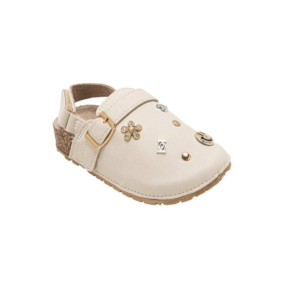 bebe Toddler Girls' Clogs – Slip-On Clog Sandals with Buckle Strap, Comfortable Slingback Shoes for Girls