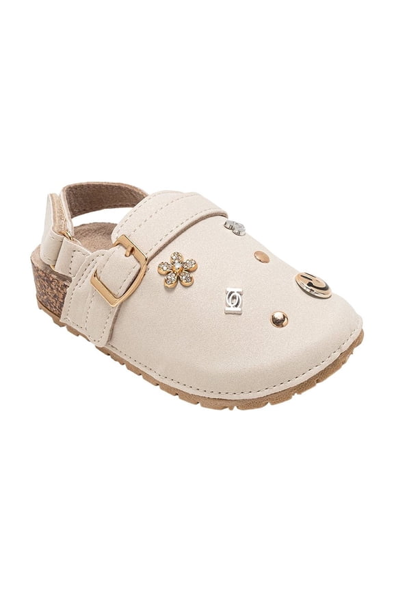 Toddler Girls' Clogs – Slip-On Clog Sandals with Buckle Strap, Comfortable Slingback Shoes for Girls