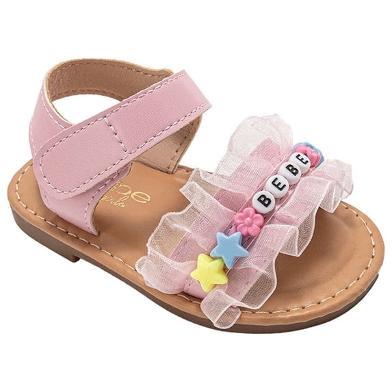 bebe Toddler Girls Sandals - Cute and Comfy Adjustable Strap Summer Sandals