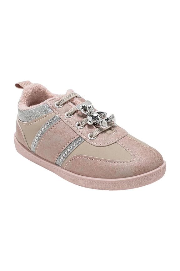 Toddler Girls' Sneakers – Low Profile Toddler Shoes, Sparkly Casual Sneakers for Girls, Fashion Sneakers for Toddlers