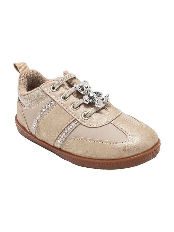 Toddler Girls' Sneakers – Low Profile Toddler Shoes, Sparkly Casual Sneakers for Girls, Fashion Sneakers for Toddlers