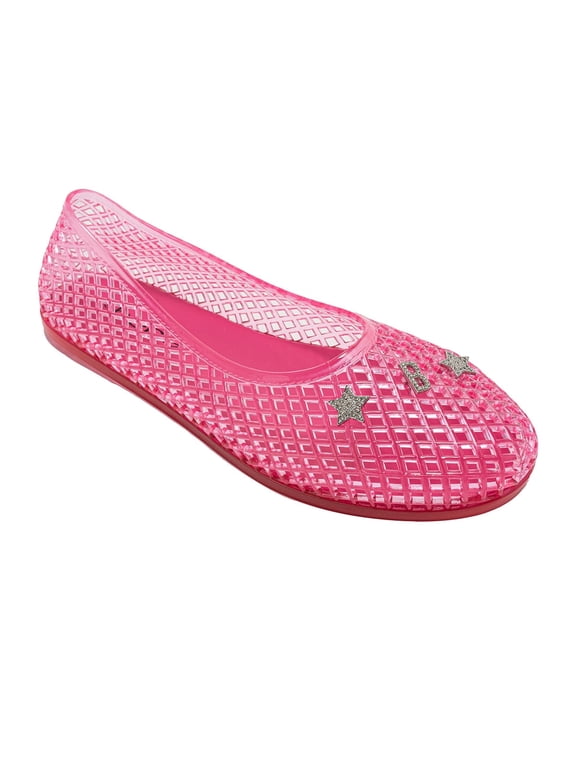 Women's Jelly Sandals - Comfortable Dress Shoes for Women Cute Flat Sandals with Charms