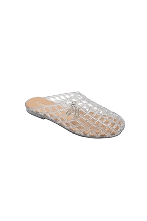 Women’s Jelly Sandals – Cute Flat Sandals, Jelly Shoes for Women with Dangling Charms