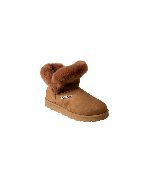 Women's Winter Boots with Faux Fur Trim, Cozy Mid-Calf Winter Boots