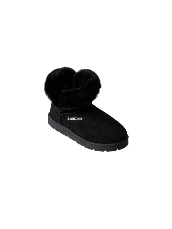 Women's Winter Boots with Faux Fur Trim, Cozy Mid-Calf Winter Boots