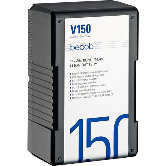 bebob V150 V-Mount Rechargeable Li-Ion Battery, 14.4V/10.2Ah/147Wh