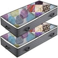 thumbnail image 1 of Under bed Storage Bags, 2 Pack Underbed Storage Containers with Reinforced Handles, Large Capacity Breathable Non-woven Under the Bed Storage Bins for Blanket, Pillows, Comforters and Quilts, 1 of 6