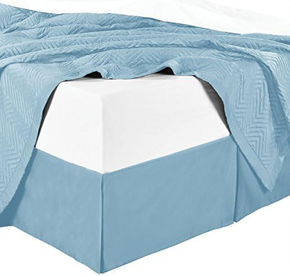 bed skirts (14 inch drop) twin extra long (xl) size, solid blue