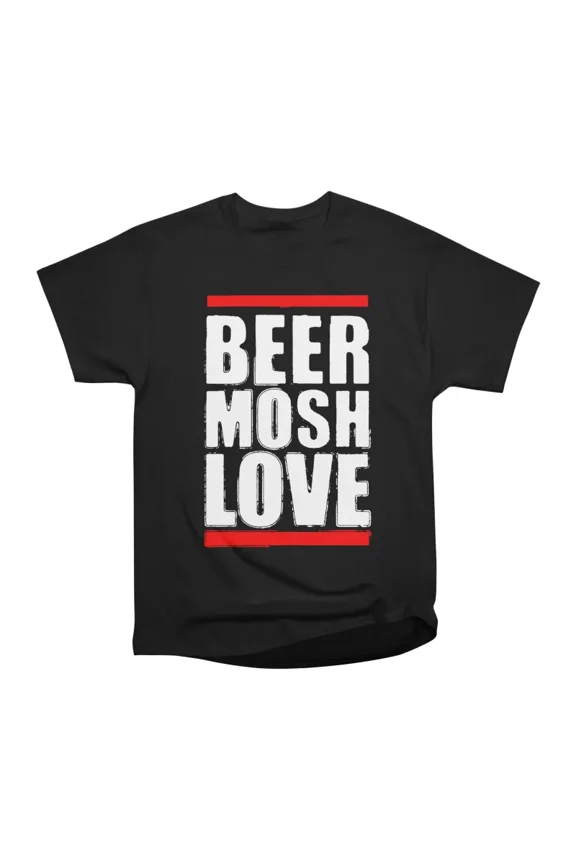 beer mosh love white letter T-Shirt Tee Gift For Him Merch For Her Apparel For Friend