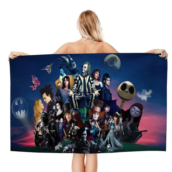 beetlejuice Gifts Beach Towel for Women Girl Birthday Inspired Fan Bath Outdoor Music Lover