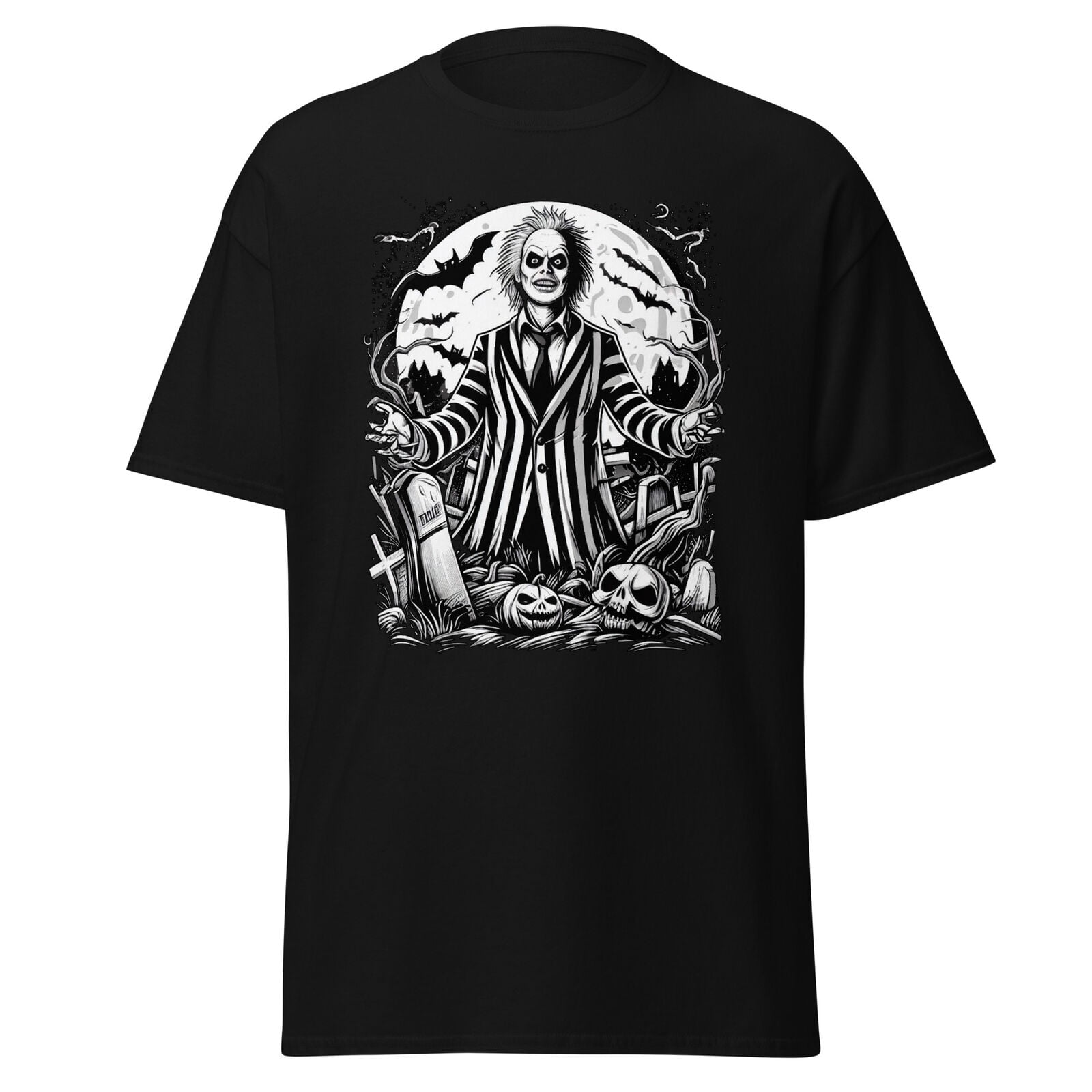 T-shirt Noir Beetlejuice – Film D'horreur Comique – Homme – Tailles S à 5XL
