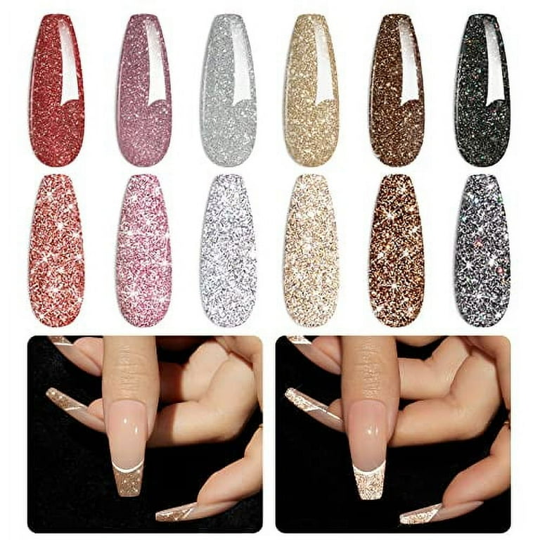 summer glitter nails
