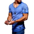 thumbnail image 1 of behype. Men's Oversize T-Shirt MT-7119 [Washed Blue, L], 1 of 3