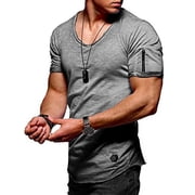 behype. Mens Oversize T-Shirt MT-7119 [Washed Darkgray, M]