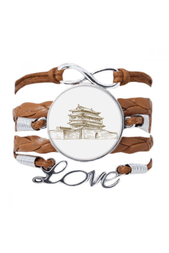 beijing landmark sketch bracelet love chain ornament wristband