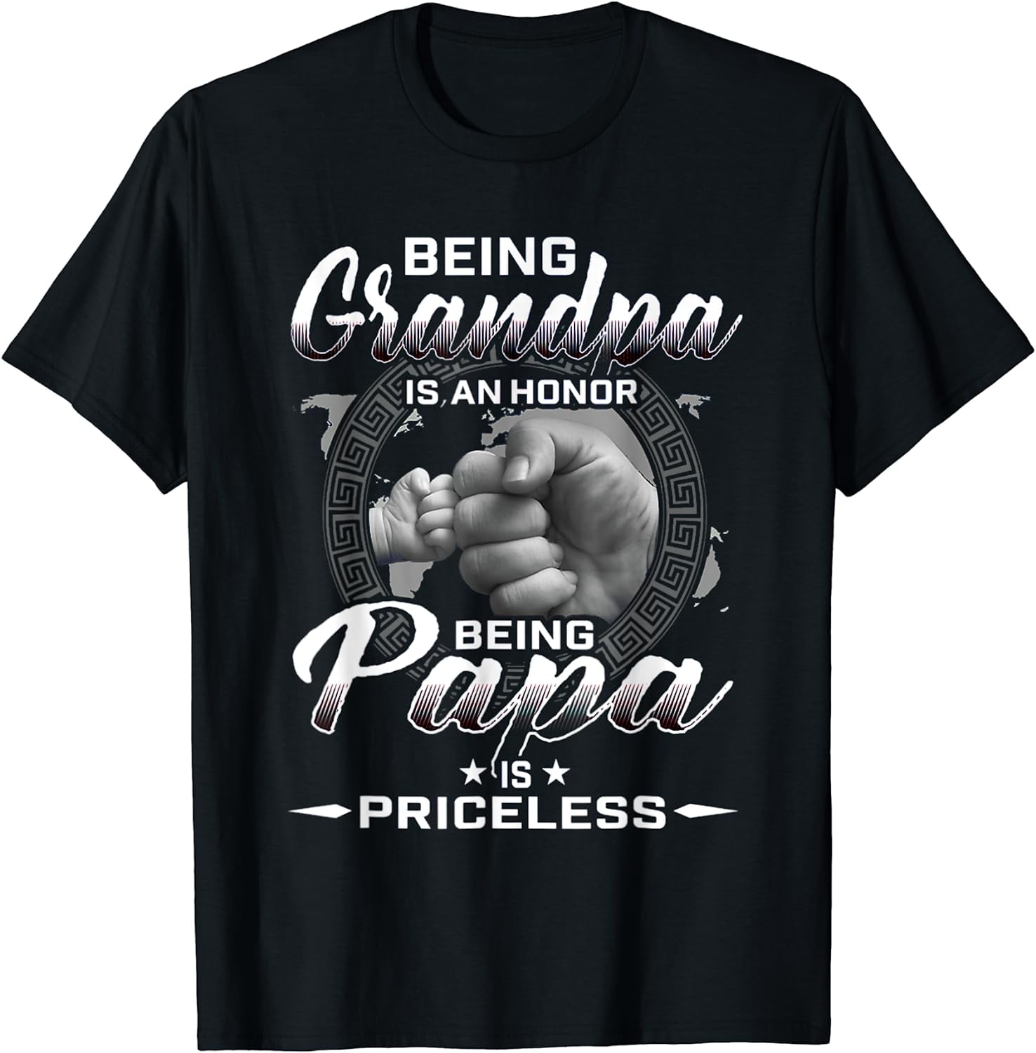 Being A Dad Is An Honor Being A Grandpa Is Priceless Shirt