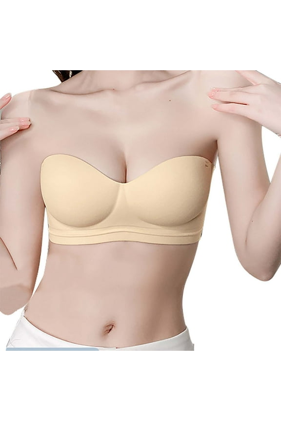 Clothing Bra Under $10 Strapless Bras for Women Big Bust Convertible Bra for Heavy Breast Strapless Carpet Supportive Underwire