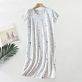 thumbnail image 1 of beishanbush Christmas Clearance Nightgowns for Women Cotton Sleep Shirts Womens Short Sleeves Print Night Shirts Soft Sleepwear, 1 of 4