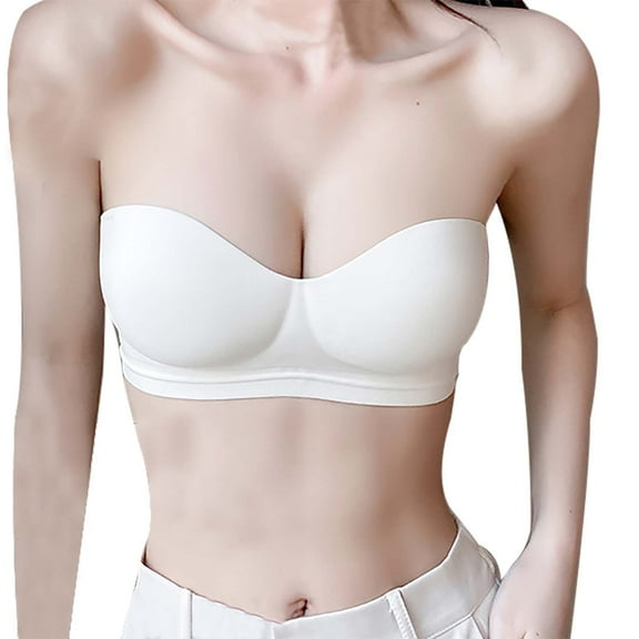 beishanbush Clothing Bra Under $10 Strapless Bras for Women Big Bust Convertible Bra for Heavy Breast Strapless Carpet Supportive Underwire