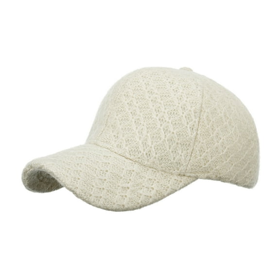 beishanbush Baseball Caps Fashion Women Men Sport Solid Color Keep Warm Knitting Beach Baseball Cap Hop Hat Sun Hat Beige