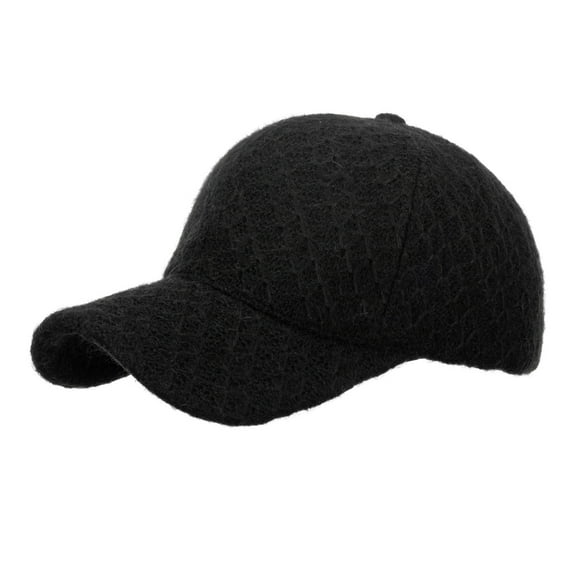 beishanbush Baseball Caps Fashion Women Men Sport Solid Color Keep Warm Knitting Beach Baseball Cap Hop Hat Sun Hat Black