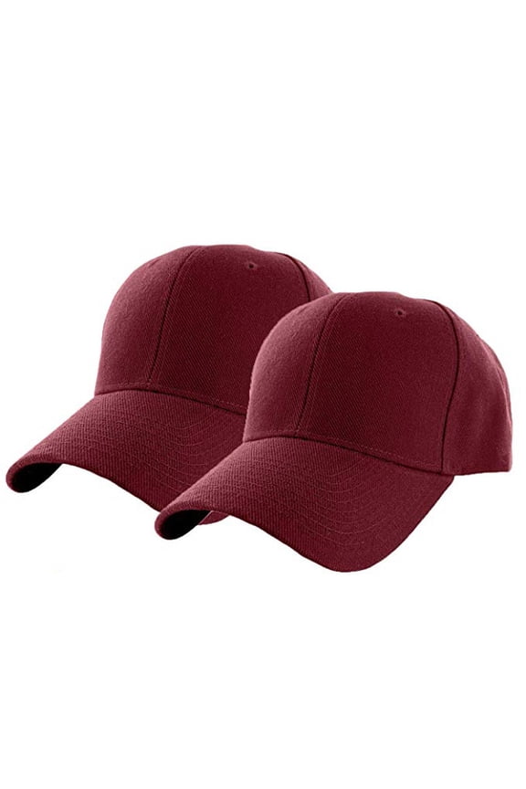 Baseball Caps Hat Summer Mens Baseball Solid Sports Casual Color Outdoors Cap 2PC Summer Baseball Caps Red wine