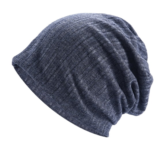 beishanbush Baseball Caps Men's and Women's Lightweight Slouch Beanie Solid Color Knitted Hats Soft Hat for Autumn and Winter Blue