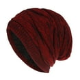 thumbnail image 1 of beishanbush Clothing 2025 Baseball Caps Unisex Skiing Plush Fashion Keep Warm Winter Hats Knitted Cotton Hat Red, 1 of 1