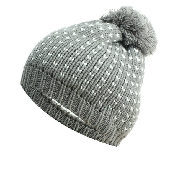 beishanbush Baseball Caps Women Knit Slouchy Beanie Baggy Hat with Pompom Winter Soft Warm Ski Cap Grey