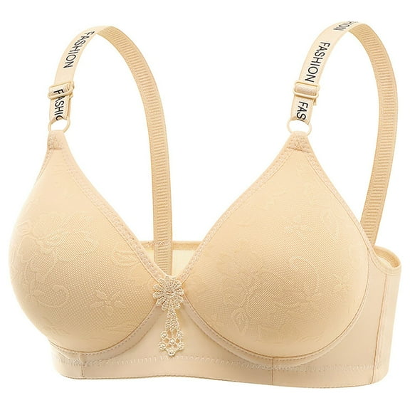 beishanbush Clothing 2025 Bra Under $5 Women's Fashionable Casual Underwear Comfortable Gathering Solid Color Bra