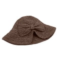 thumbnail image 1 of beishanbush Bucket Hats Ladies Summer Fashion Sunscreen Straw Cap Beach Casual Fisherman Hat Coffee, 1 of 2