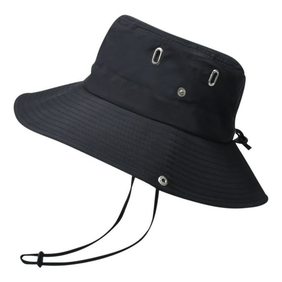 beishanbush Clothing 2025 Bucket Hats Mens Summer Protection Breathable Fisherman Cap Foldable Bucket Hat Black