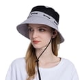 thumbnail image 1 of beishanbush Bucket Hats Women Sun Hat Wide Brim Protection Beach Hat Adjustable Bucket Hat Summer Hats Grey, 1 of 5