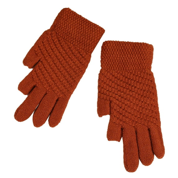 beishanbush Gloves Mittens Promo 23cm Winter Knitted Screen Gloves Adult Gloves Orange