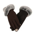 thumbnail image 1 of beishanbush Gloves Mittens Women Winter Touchscreen Gloves for Cold Weather, Chenille Warm Cable Knit Elastic Texting Thermal Gloves for Driving Black, 1 of 7