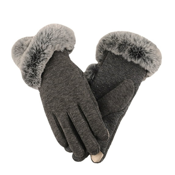 beishanbush Gloves Mittens Women Winter Touchscreen Gloves for Cold Weather, Chenille Warm Cable Knit Elastic Texting Thermal Gloves for Driving Grey