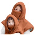 thumbnail image 1 of beishanbush Hats Women's Warm Plush Headgear Cold-proof Face Protection Riding Outdoor Mask Bib Hat Coffee, 1 of 5