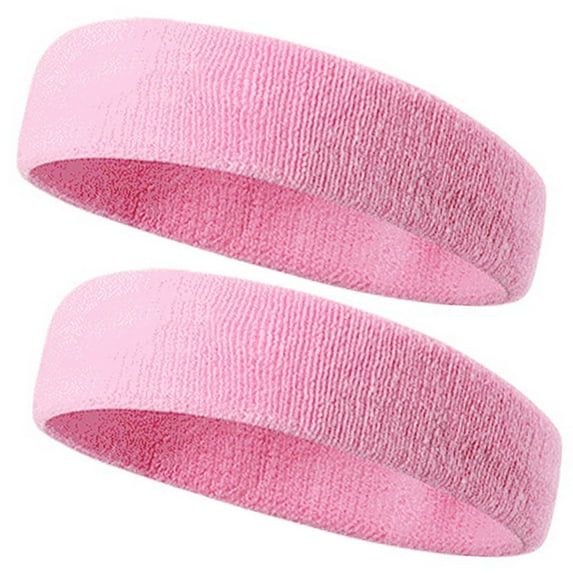 beishanbush Heardband Women Absorption and Sweat Wicking Sports Cotton Thick Pile Cloth Wweat Proof Belt Pink